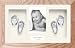 New Baby Plaster Casting Kit (Large / Twins) Solid Oak Box Display Frame, Silver paint by BabyRice