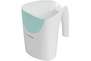 Clevamama Clevarinse Rince Tête Bébé Bain Tasse Rinceur de Shampoing Protection Silicone 500 ML Bleu