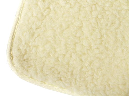 Schurwollmatte KHF Natur 1300gr. umsäumt, Schurwollmatte ca.1300gr. Gesamtgewicht/m² (Florgewicht ca.700 g/m²) eingefasst mit Webband (100% Polyester) Pflege: Schurwollmatte: handwaschbar mit einer milden Flüssigwaschsubstanz - 5