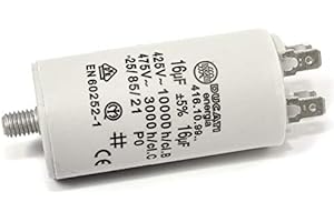 Ducati Energia Kondensator, 16 μF ±5%/475 V AC, Polypropylen, Rund, Schraubmontage M8 x 10 mm, 36 mm x 70 mm, S0 (P0)