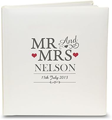 Personalised MR & MRS Traditional Cream Photo Album - Wedding Day Gift