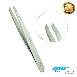 YNR® Classic eyebrow Tweezer Slanted Tip Made in German Stainless Steel | for precision removal of tiny hair | Smooth on… - Image 3
