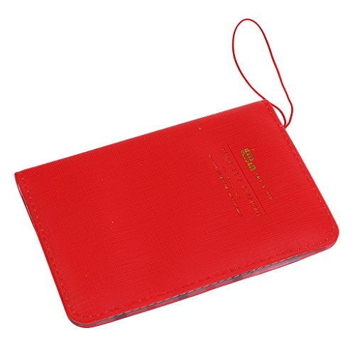 Preisvergleich Produktbild MagiDeal Reisepass Schutzhülle Set - Kunstleder Passhülle Halter - PU Reisebrieftasche - Schutz für Pass, Visitenkarten, Kreditkarten, Bordkarten usw. - Rot