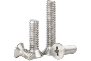 ORANXIN M3 x 12mm 50 Pcs Cruz Pernos avellanados Acero inoxidable 304 Cabeza plana Pernos Tornillos de máquina Métrico Ferretería