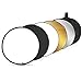 Produktbild Amzdeal 5in1 Faltreflektor-Set (Ø110CM) Reflektor Diffusor gold/silber/weiß/schwarz/transparent für Fotografie Studio
