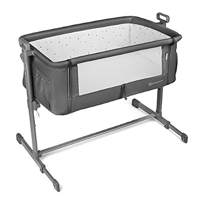 Kinderkraft Enfant Force Neste 2 en 1 lit d'appoint avec matelas lit bébé enfants Baby Lit de voyage (Gris foncé)