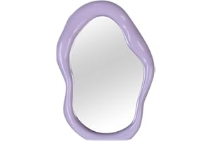 SIMMER STONE Simmer Stein Polymorph Muster Unregelm iger Make-up Spiegel Tischplatte Eitelkeits Kosmetischer Desktop ngende Wand Schreibtisch Arbeitsplatte Verkleidung Spiegel Home Schlafzimmer Dekorative Violett