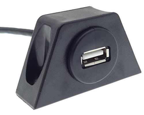 2m USB Einbau Buchse Adapter Kabel Anschluss Stecker AUX IN Verlängerung KFZ MP3 - 2