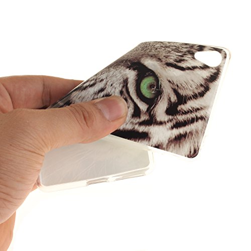 Sony XA Hülle, Xperia XA Hülle Case, Cozy Hut Sony Xperia XA Hülle TPU Case Schutzhülle Silikon Crystal Clear Case Sony Xperia XA (5 Zoll) Hülle Case Cover Ultra-Transparente Flexible TPU Bumper Handy Tasche Case Cover Etui Hülle mit Anti-Rutsch Kratzfest – Tiger - 6