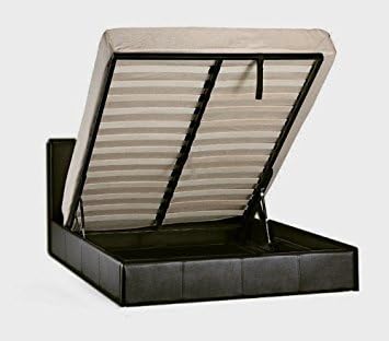 TRANQUIL BEDS 6ft Super King Size End Lift Up Ottoman Storage Bed Faux Leather - Black