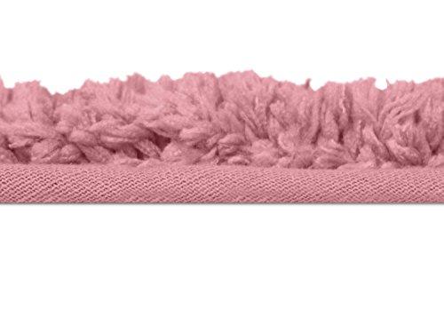 Mikrofaser Badteppich – klassisch + modern + universell einsetzbar – erhältlich in 13 modernen Farben und 6 verschiedenen Größen – die extra Streicheleinheit für Ihre Füße in geprüfter Markenqualität, altrosa, 50 x 70 cm - 9