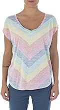 Rip Curl Rainbow Stripe T-Shirt manches courtes Femme Very Berry FR : XS (Taille Fabricant : XS)
