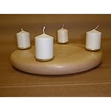 Adventskranz individuell handgedrechselt, Ahorn, Eiche