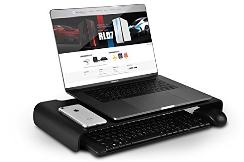 SilverStone SST-MR01B – Ergonomischer Aluminium Monitor-Erhöhung für Computer-Monitore bis max. 27″ oder 10 kg, schwarz - 11