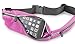Price comparison product image Cellular Line Waistbandp waist pack with dual compartments in pink.