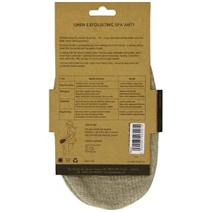 Hydréa London Linen Hammam Exfoliating Spa Mitt. Exfoliate and Scrub away Dead Skin Cells to reveal super smooth… - Image 2