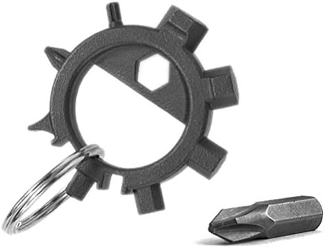 MERRINESS Multifunctional Bicycle Repair Tool Mini Phillips Screwdriver Outdoor Multi Tool Keychain Key Hanging Bottle Opener Screwdriver Wrench (black)