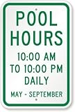 Pool Stunden 10: 00 Uhr bis 10: 00 Uhr Täglich, von Mai...
