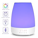 Maxkare Lumière Réveil Wake Up Light-Sunrise de la chambre à coucher pour enfant lourd luminosité de 3 veilleuses 8 couleurs RGB 7 sons de la nature haut-parleur Bluetooth Commande Tactile