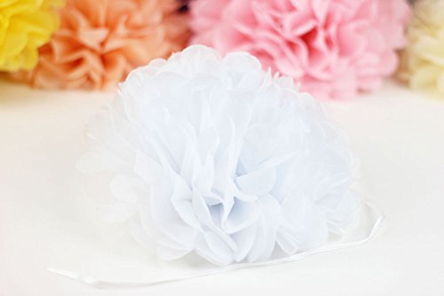 SUNBEAUTY Blaue Serie Blau Papier Dekoration PomPom Wabenbälle Girlande Babyparty Dekor Serie (Blau) - 4