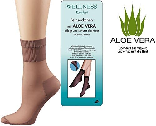 Socks Pure Wellness Fine Ankle Socks 20 Den, with Soothing Aloe Vera – Pack of 5 -  - One size