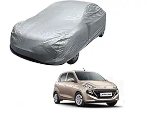 Kozdiko Silver Matty Car Body Cover with Buckle Belt for Hyundai Santro (2018-Present)/Hyundai Santro Xing/Hyundai i10/Hyundai Eon/Maruti Alto 800