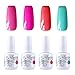 Vishine Gelpolish Nail Art UV LED Gel Nail Polish Soak Off Manicure Kit 4 Colors Set C259