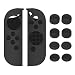 Produktbild Hugo Joy-Con Gel Guards mit 4 Paar Daumen Griffe Caps, Anti-Rutsch Gel Schutzhülle Cover Leichtes Design für Nintendo Switch Joy Cons-Deep Grau Blau