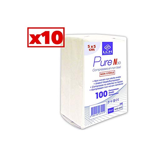 Compresses En Non Tissé Non Stériles 30 Grammes 5x5 Cm Carton De 10 Paquets De 100 - N30-050_10 - By Antigua Health Care