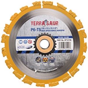 Premier Diamond DP16738 P6-TS TERRASAUR Tungsten Carbide Cluster Saw Blade for Multi-Purpose Use, Silver, 230 x 22.2 mm