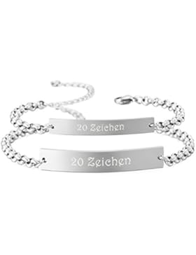 MeMeDIY 2PCS Silber Golden Zwei Ton Edelstahl Armband Link Paar Paare Einstellbar Verstellbaren - Kundenspezifische...