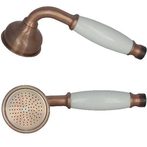 Nostalgie Retro Handbrause Dusche Duschkopf Rot Bronze 2264-01