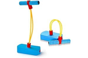 deAO Pogo Saltarín Tubo de Tensión de Salto para Actividades Infantiles y Familiares Cuerda Elástica, Base de Gomaespuma con Sonido de Brinco – Regalo Original, Pogo Stick Carga MAX 100 KG