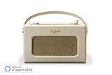 Roberts Radios Retro DAB/DAB+ FM Wireless Portable Digital Bluetooth Radio Alexa Voice Controlled Smart Speaker Revival iStream 3 - Pastel Cream