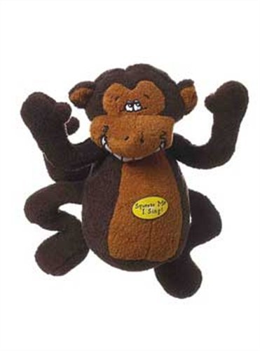 Multipet-Deedle-Dude-8-Inch-Singing-Monkey-Plush-Dog-Toy-Brown