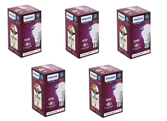 Philips Ace Saver 10W B22 LED Bulb,900lm, Cool Day Light, Pack of 5