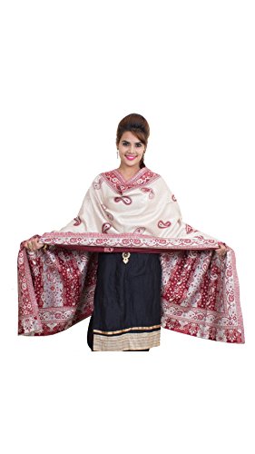 Hassan Libaas Silver Shikhar Maroon Designer Shawl RS.749 (73.00% Off) - Amazon