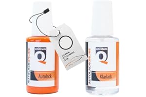 uniQum Autolack Stift + Klarlack im Vorteilsset HYUNDAI ATLAS WHITE SAW Autolack Reparatur 2 x 30 ml