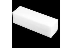 MUKCHAP 2-3/8 x 2-3/8 x 7-15/16 Inches Tapping Block, Nylon Blocks Plastic Rectangular Solid Bar for Engineering, DIY Projects, Home Improvement, White