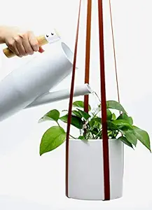 UK Leather Creation Vegan (PU) Leather Plant Hangers Indoor, Plant Hanger for Decorative Plant with Beautiful Pots, Hanging Plant Holder 30 inch?Brown? Set of 2 -Limited Edition/Stylish Creation