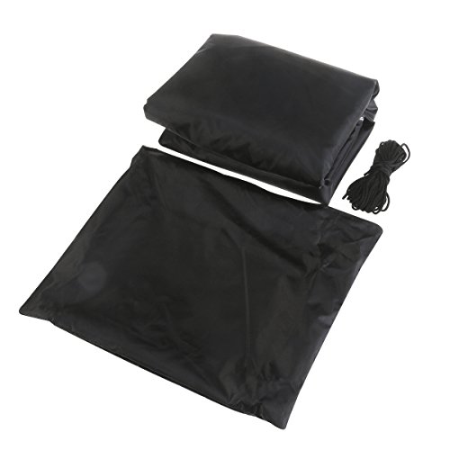 PIXNOR 250 * 250 * 90 CM Abdeckung für aufeinandergestapelte Gartenstühle und Gartentische und Möbelsets (schwarz) - 6