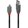 Lindy 0.2 m Anthra Line USB 2.0 Type A to Micro-B Cable - Black