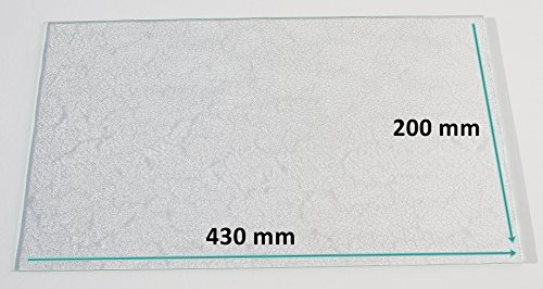 Khlschrank Einlegeboden / Glasplatte / Gemsefach  Strukturglas 4 mm dick  430 mm x 200 mm - Direkt vom Glasereifachbetrieb!!!
