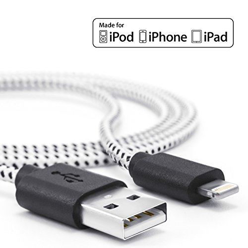 CSL – 2,0m Premium Apple MFI Lightning USB Kabel (Apple MFI zertifiziert & lizensiert) | Datenkabel / Ladekabel | für Apple iPhone & iPad | schwarz/weiß - 3