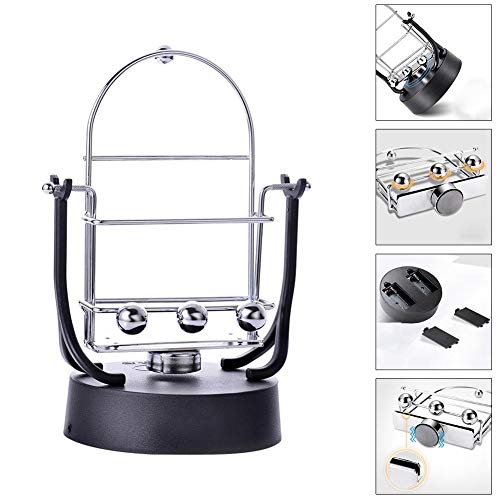 Preisvergleich Produktbild Comaie Schreibtisch Spielzeug wippe elektronische Perpetual Motion Maschine drehschwung Balance Ball erhöhen schrittzahl Spielzeug Kinder handyständer hänge pendel bälle Physik Halter Newtons Wiege