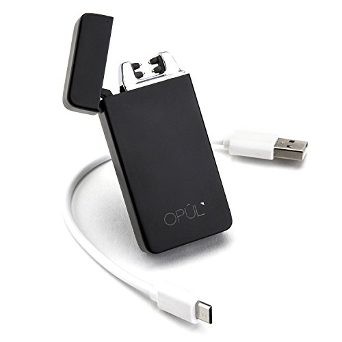 Book's Cover of Briquet Double Arc Électrique Briquet USB Electrique Sans Flamme Briquet Tesla Rechargeable à lEpreuve du Vent avec Câble Briquet de Poche à Allumage Sans Gaz en Toute Sécurité pour par Opul