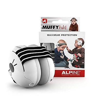 Alpine Baby Muffy Bouchon d'oreille pour enfant - pour enafant et tout-petits jusqu'à 36 mois - Protection auditive enfant- Améliore le sommeil pendant les déplacements - Confortable - Noir