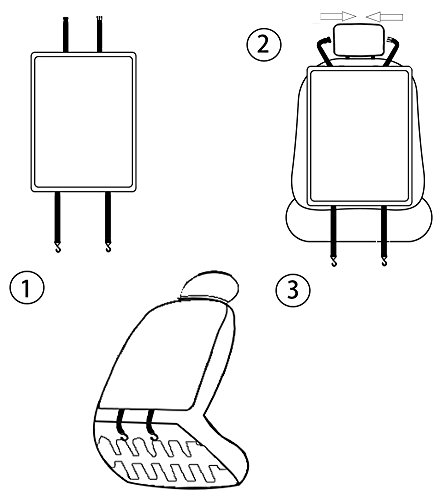 2 Pcs Fristee Rückseite Sitz Auto Organizer für Kinder mit Tablet Halterung mit Kick Matte und Sitz cover-double - 6