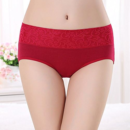 Two women's cotton, waist comfortable, briefs, traceless briefs,P
