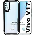 REALCASE Vivo V17 Back Cover Stylish, Clear Gel TPU Shockproof Transparent Bumper Back Case Cover for Vivo V17 (E-Black)